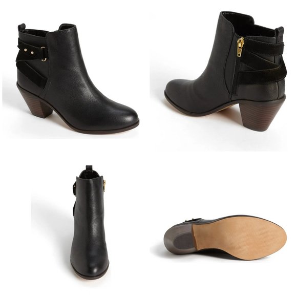 Julianne Hough for Sole Society Idelle Bootie, black leather, size 9.5, EUC - Picture 2 of 12